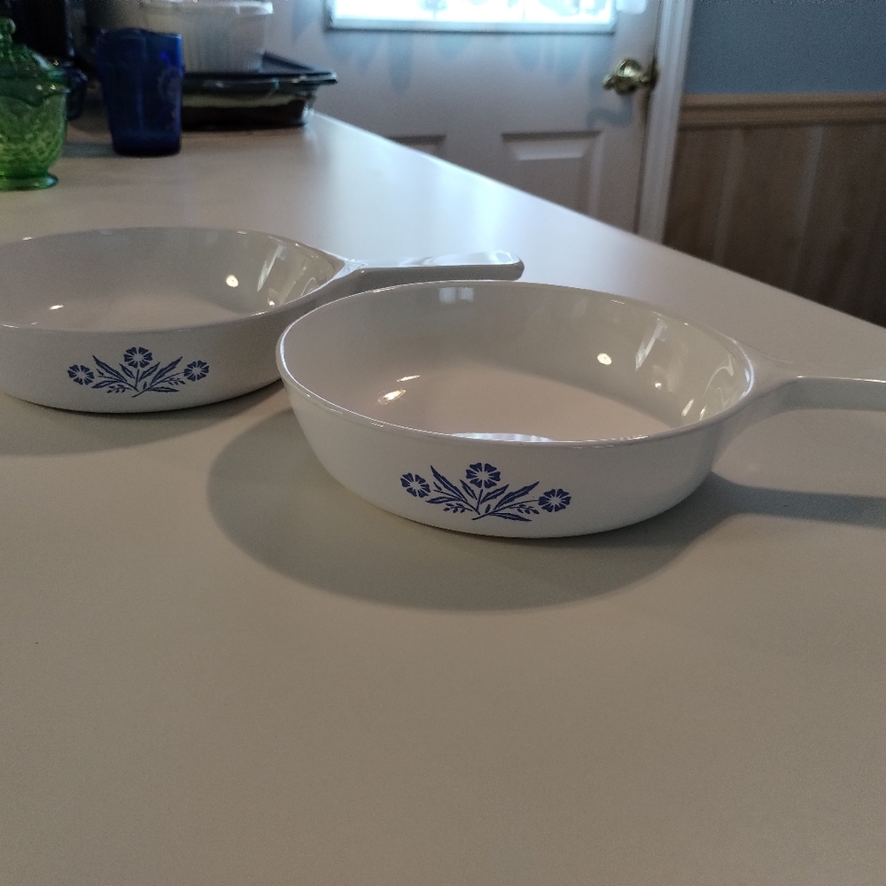 2 Vintage Corning Ware Cornflower Blue P-83-B Sauce Pan Skillets - Picture 10 of 10